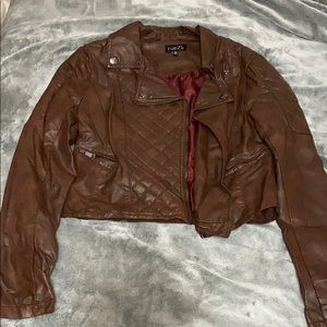 Rue 21 brown leather jacket